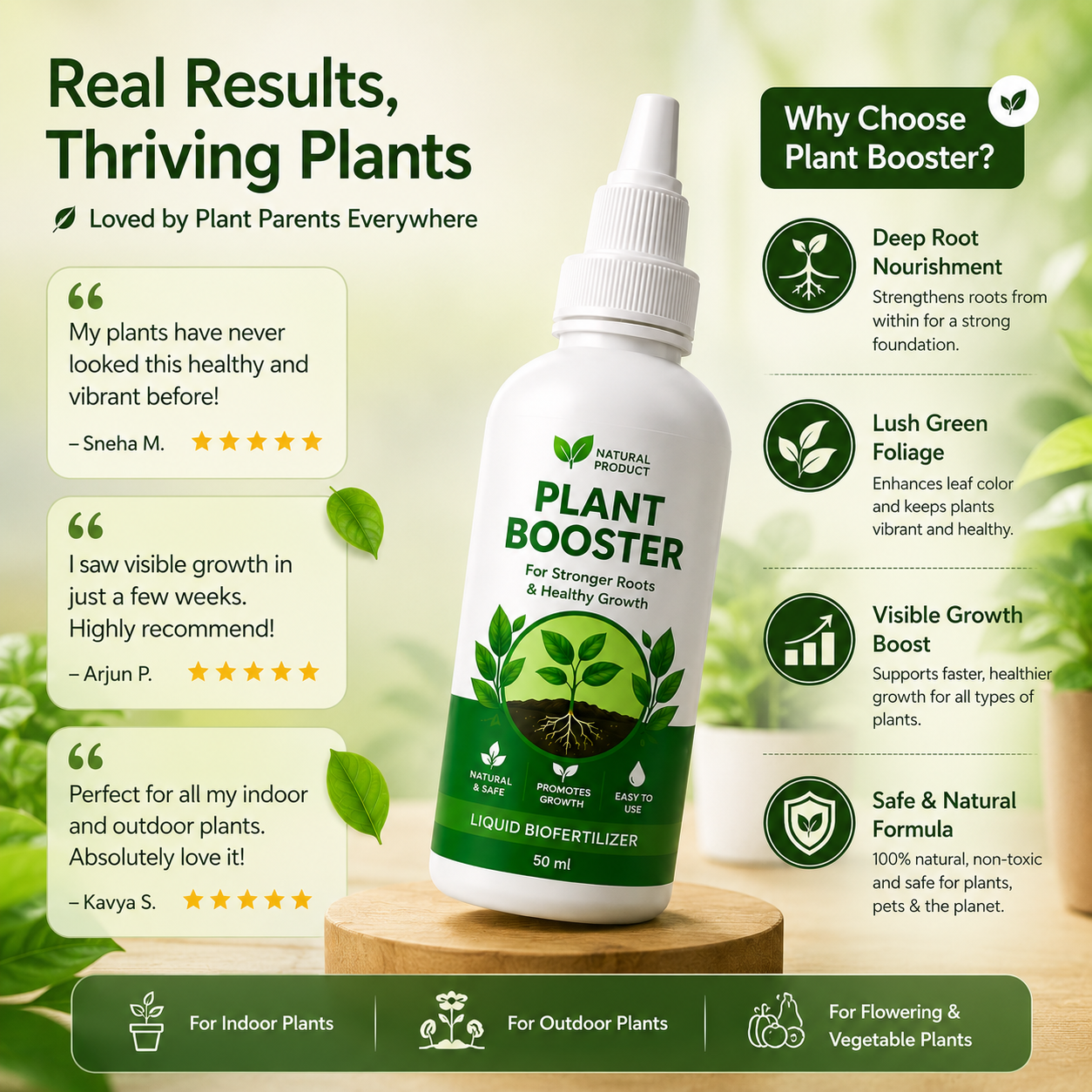 Organic Plant Booster for Faster Growth & Strong Roots